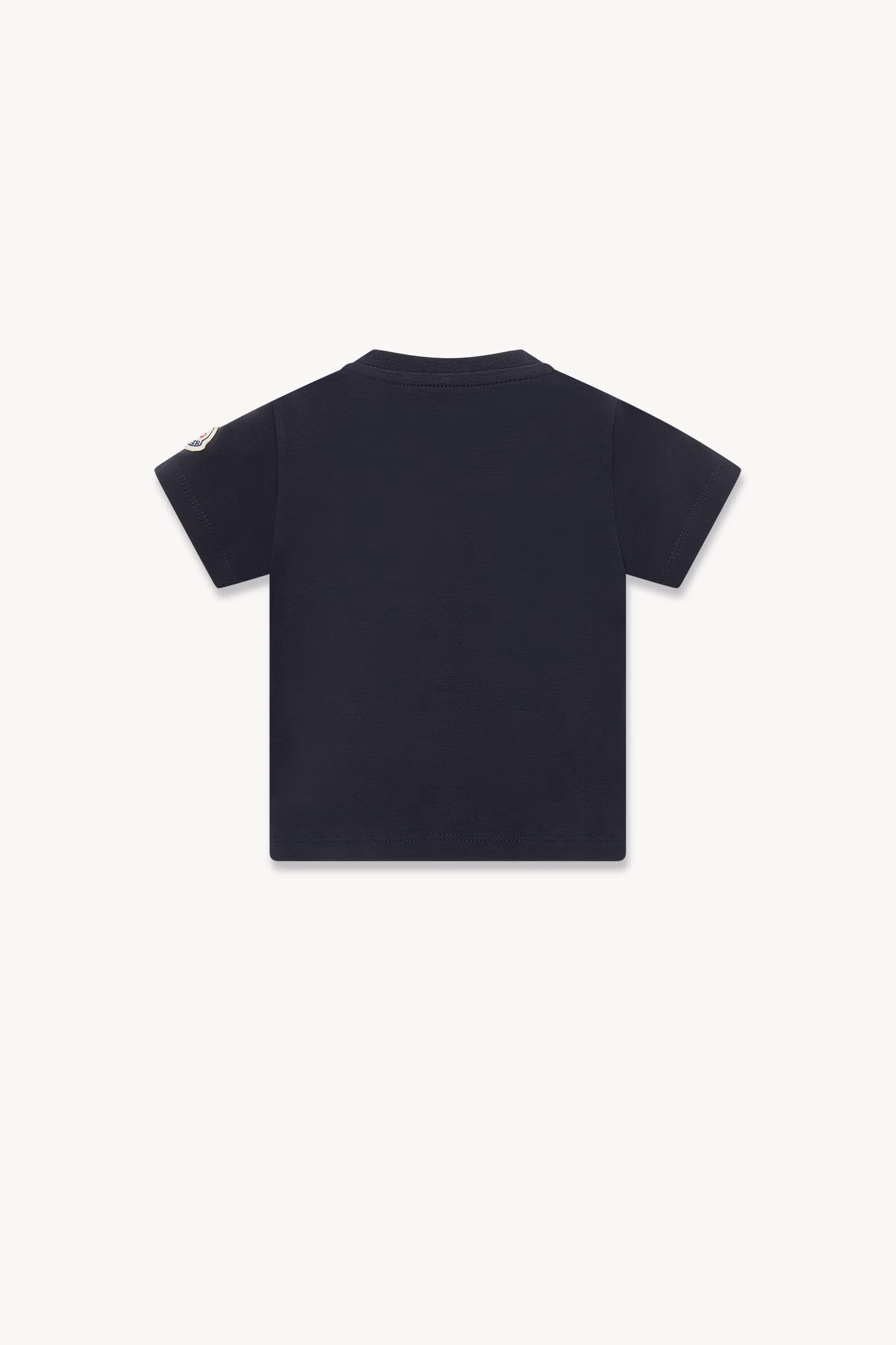 Duck Logo Cotton T-Shirt Boy Navy Blue Moncler 3